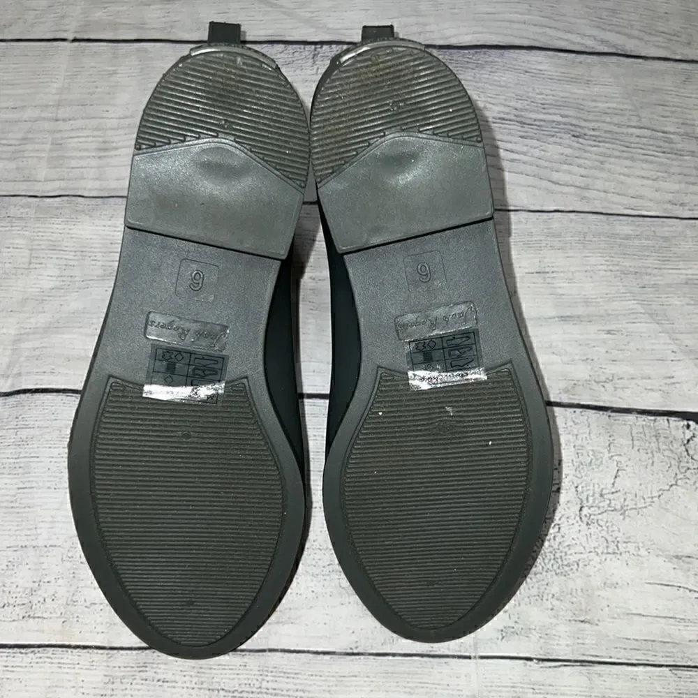 Jack Rogers Sallie Rain Boots Gray Pull-On Ankle Wellies sz 6